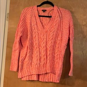 Express pink tweed sweater